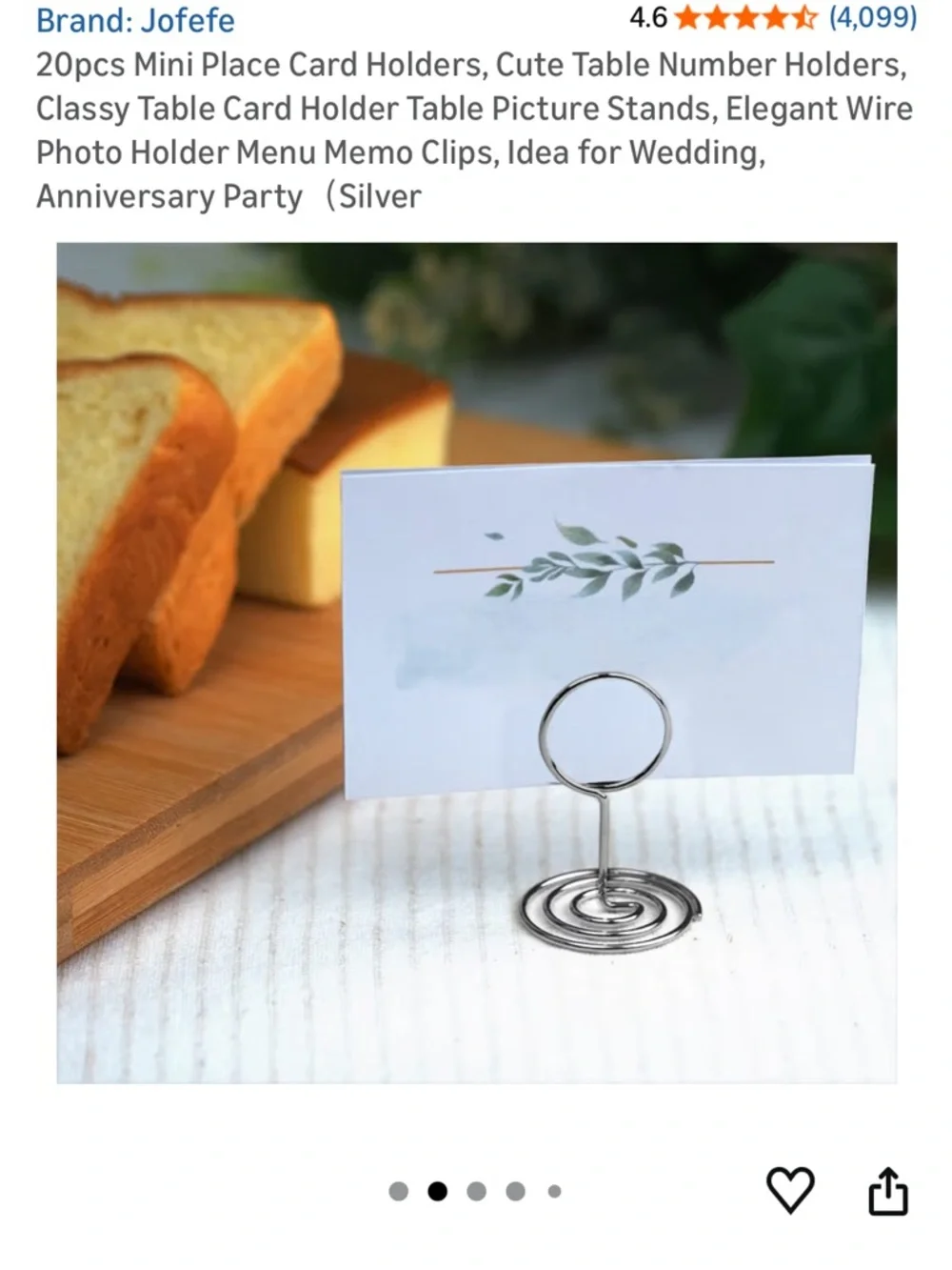 Silver Spiral Card Holders - 20 Pack